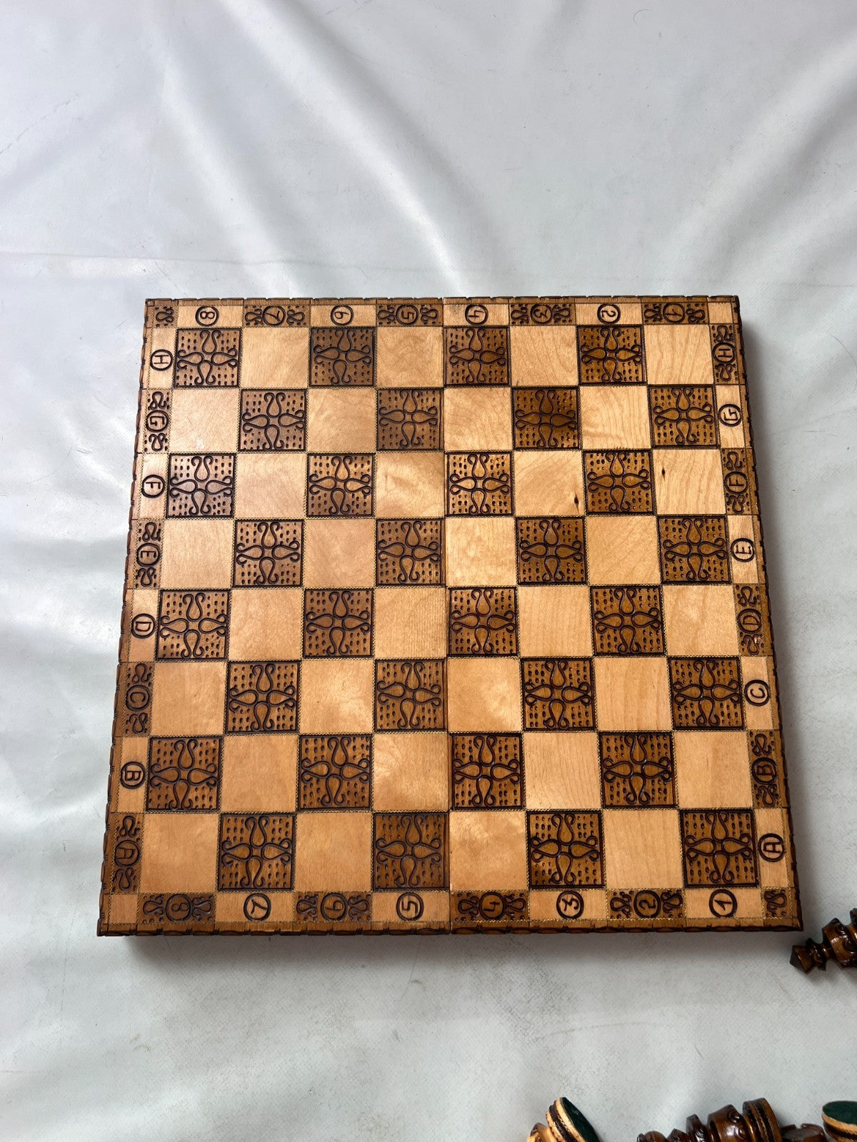 Schach Schachschatulle Schachbrett mit Figuren - aus Holz - ca. 34 x 34 cm - Ansicht 12