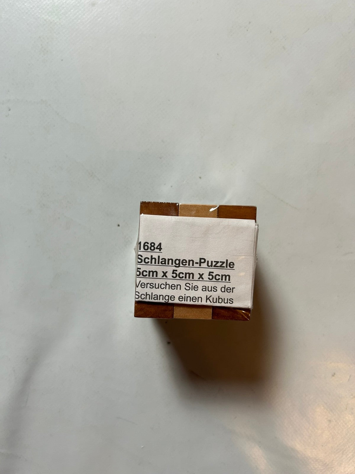 Schlangen Puzzle 5cm x  5xm x 5xm  Holz  Neu in Folie - Ansicht 2