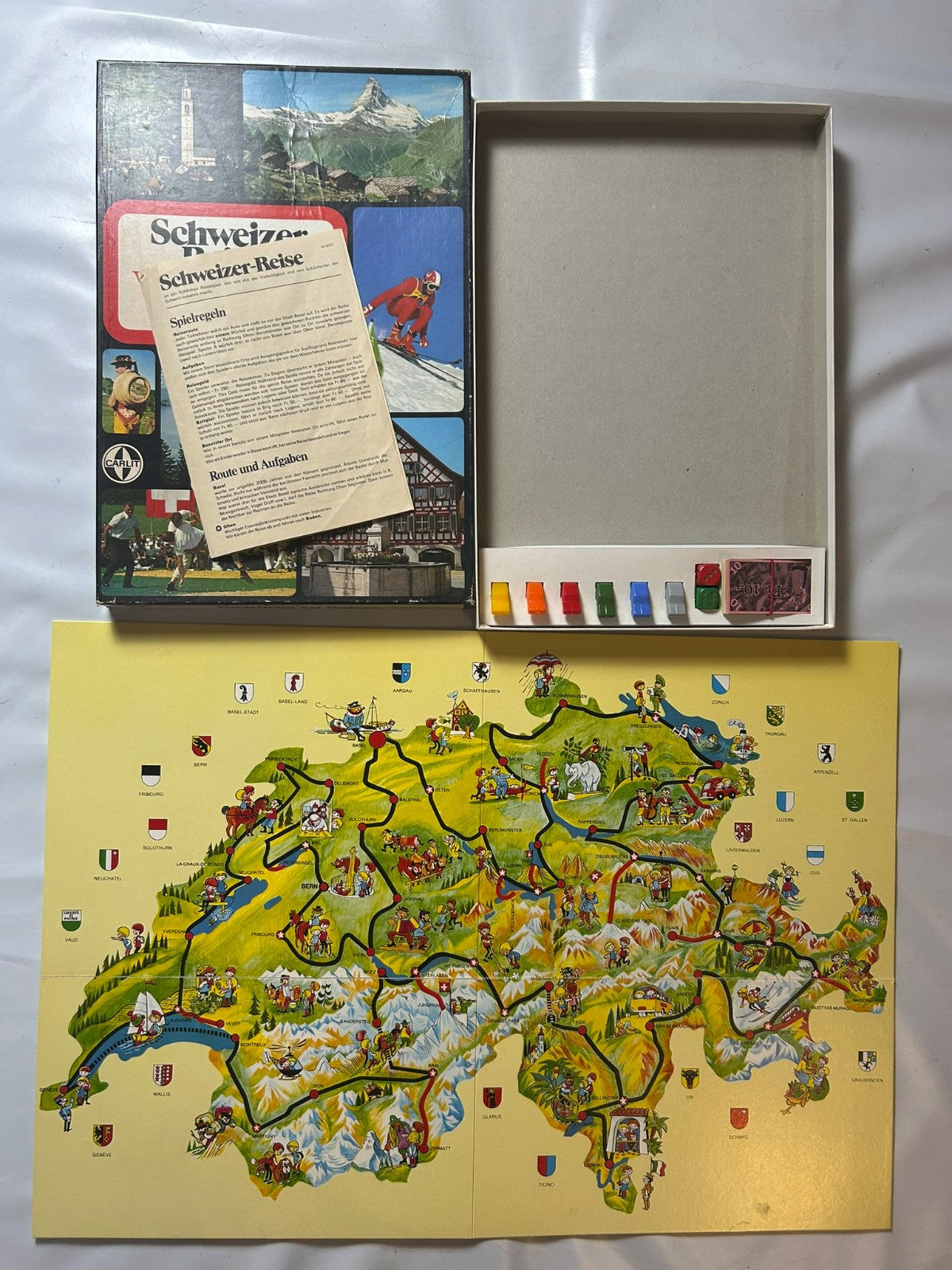 SCHWEIZER REISE BRETTSPIEL VON CARLIT 8202  Vollständig - Ansicht 6