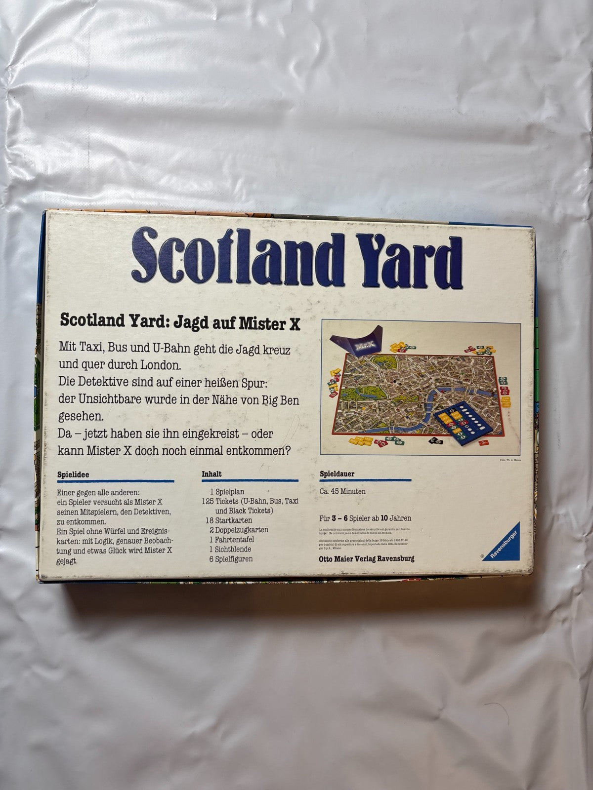 Scotland Yard  Brettspiel Ravensburger Spiel des Jahres 83 Retro - Vollständig - Ansicht 10