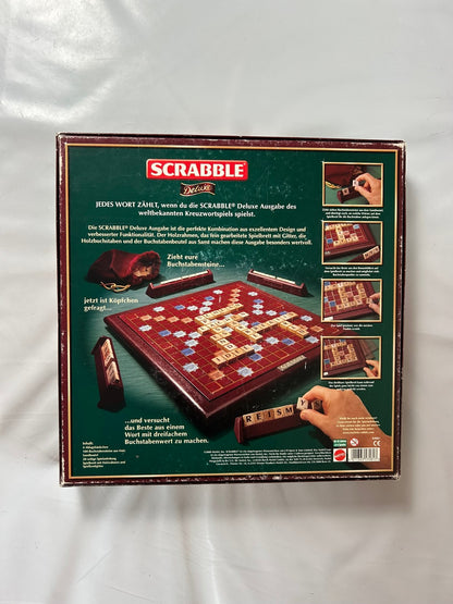 Scrabble Deluxe Spiel  Mattel 2000  Spielbrett drehbar + Holzrahmen Vollstäng - Ansicht 10