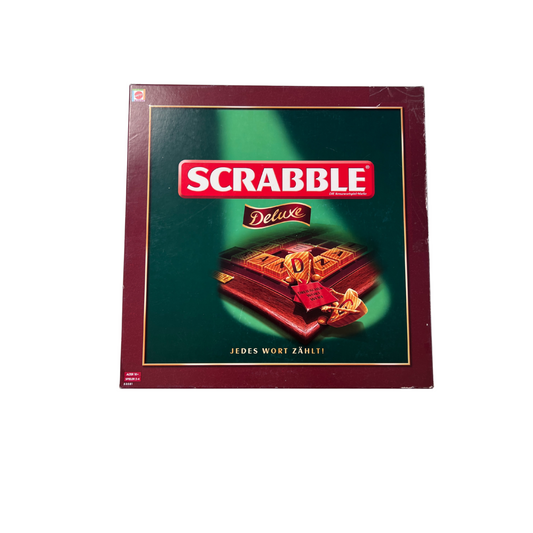 Scrabble Deluxe Spiel  Mattel 2006  Spielbrett + Holzrahmen Vollständig - Ansicht 1