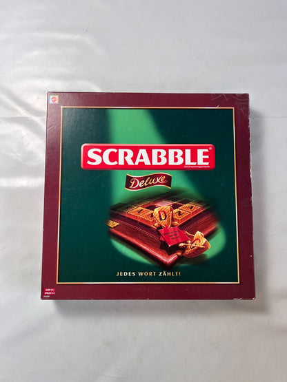 Scrabble Deluxe Spiel  Mattel 2006  Spielbrett + Holzrahmen Vollständig - Ansicht 6