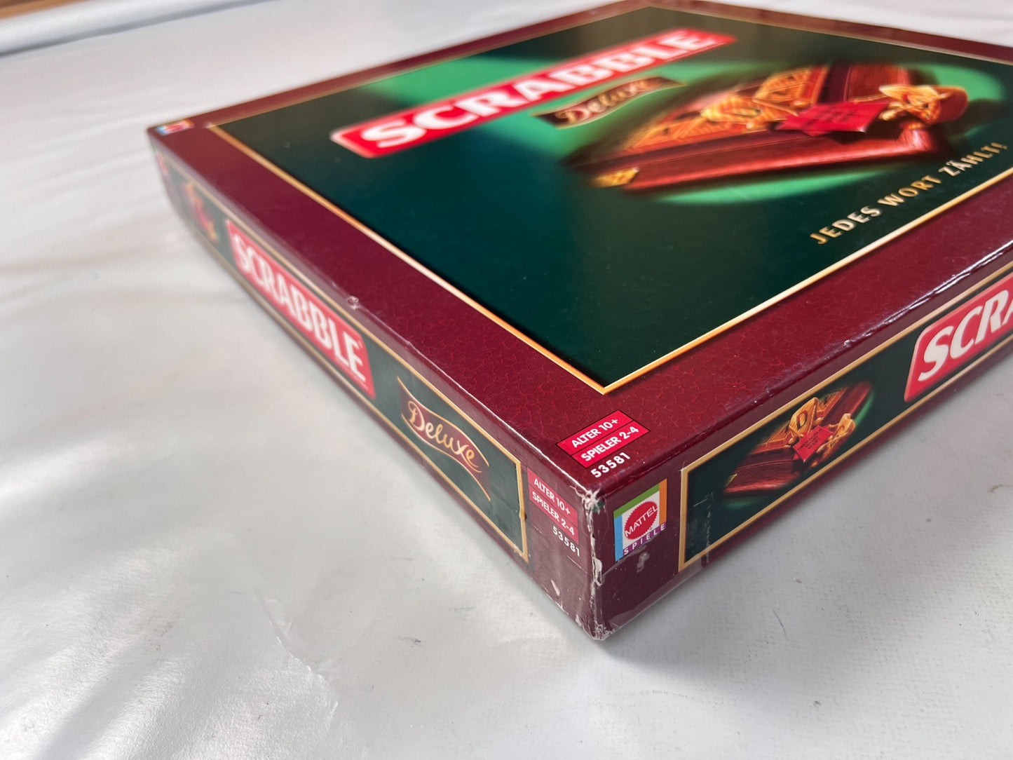 Scrabble Deluxe Spiel  Mattel 2006  Spielbrett + Holzrahmen Vollständig - Ansicht 8
