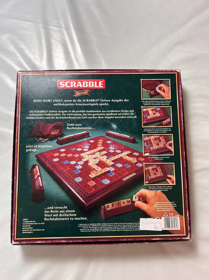 Scrabble Deluxe Spiel  Mattel 2008  Spielbrett drehbar + Holzrahmen Vollstäng - Ansicht 10