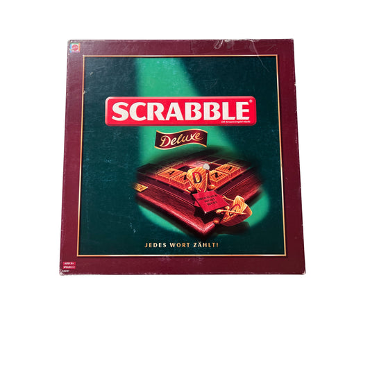 Scrabble Deluxe Spiel Mattel 2008 Spielbrett drehbar + Holzrahmen Vollstäng – SKU A14293 – Gesellschaftsspiel gebraucht kaufen bei Brettspielimperium