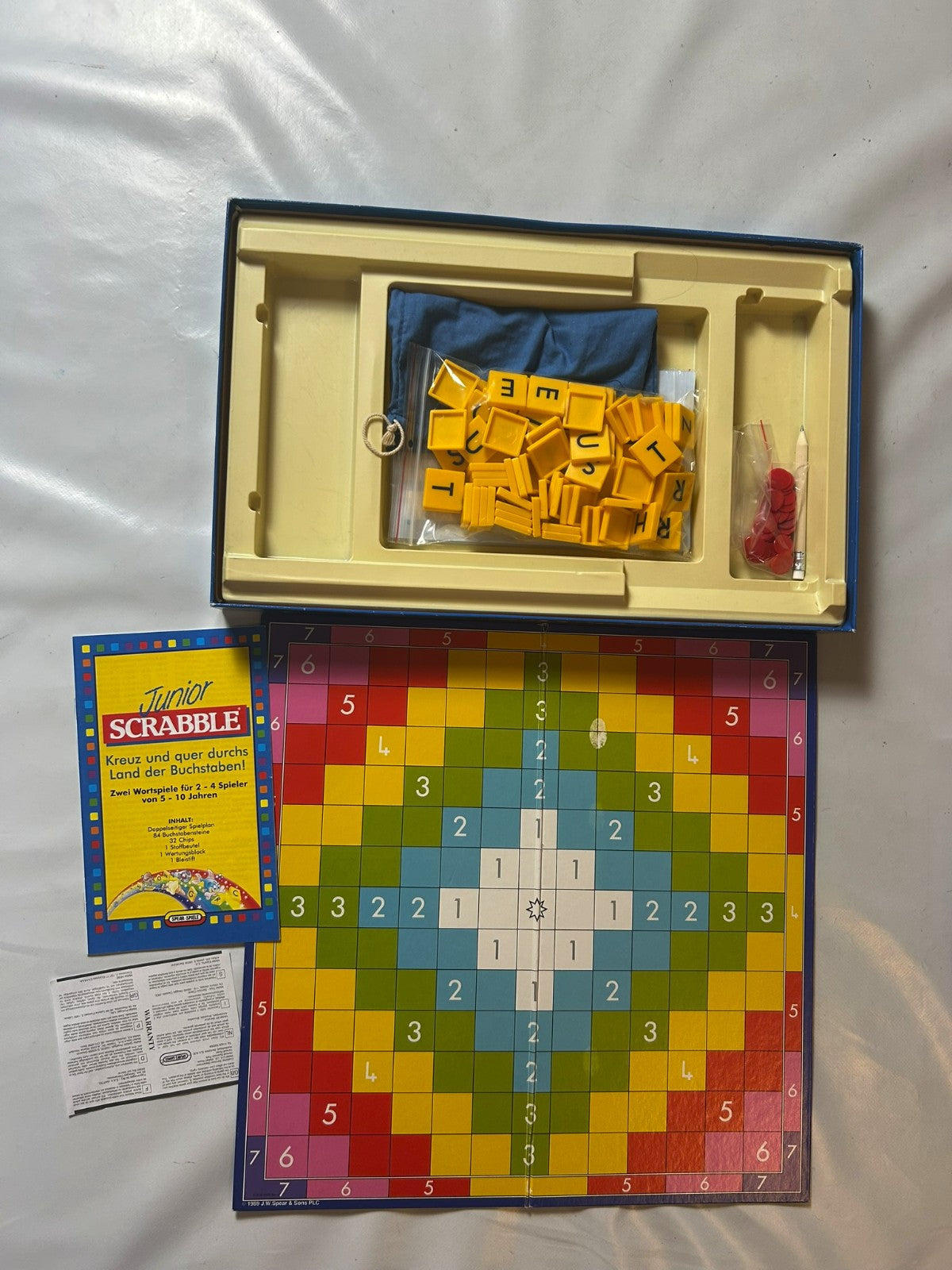 Scrabble Junior Brettspiel Mattel 1995  Vollständig - Ansicht 8