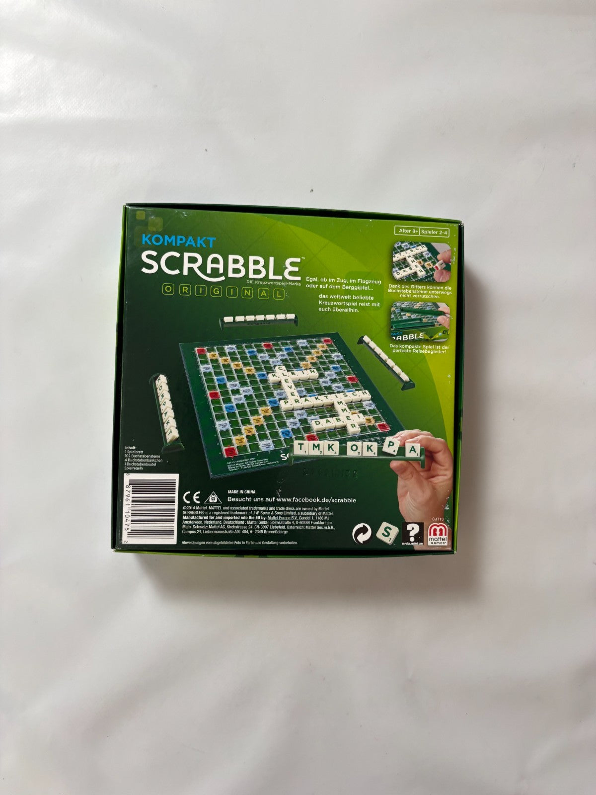 Scrabble Kompakt Mattel Gesellschaftsspiel Familienspiel -  Vollständig - Ansicht 8