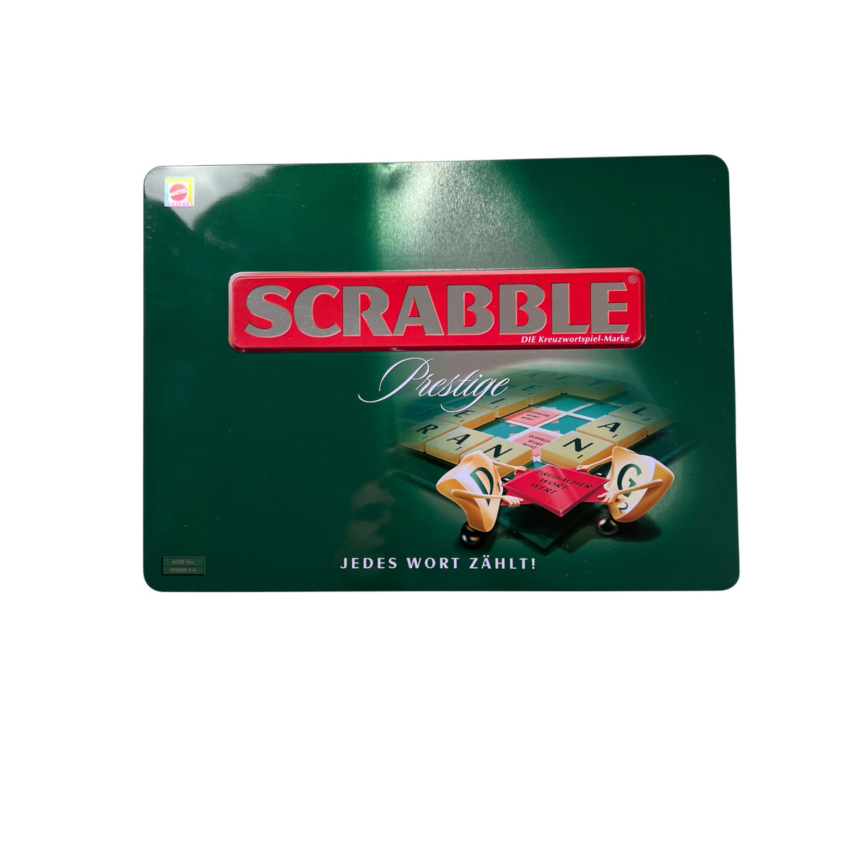 SCRABBLE Prestige Metallbox Mattel Jedes Wort Zählt! – SKU A13276 – Gesellschaftsspiel gebraucht kaufen bei Brettspielimperium