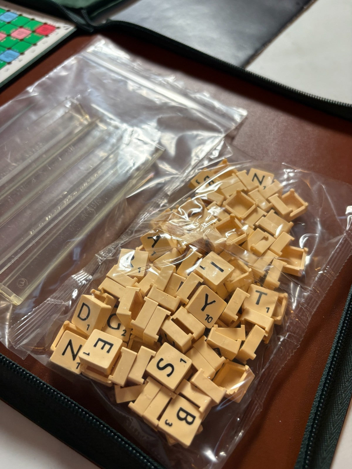 Scrabble Reise  Kunstleder Mappe Mattel  Unbespielt - Ansicht 8