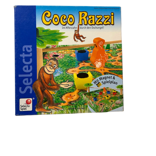 Selecta Coco Razzi Im Affenzahn durch den Dschungel – SKU A10870 – Gesellschaftsspiel gebraucht kaufen bei Brettspielimperium