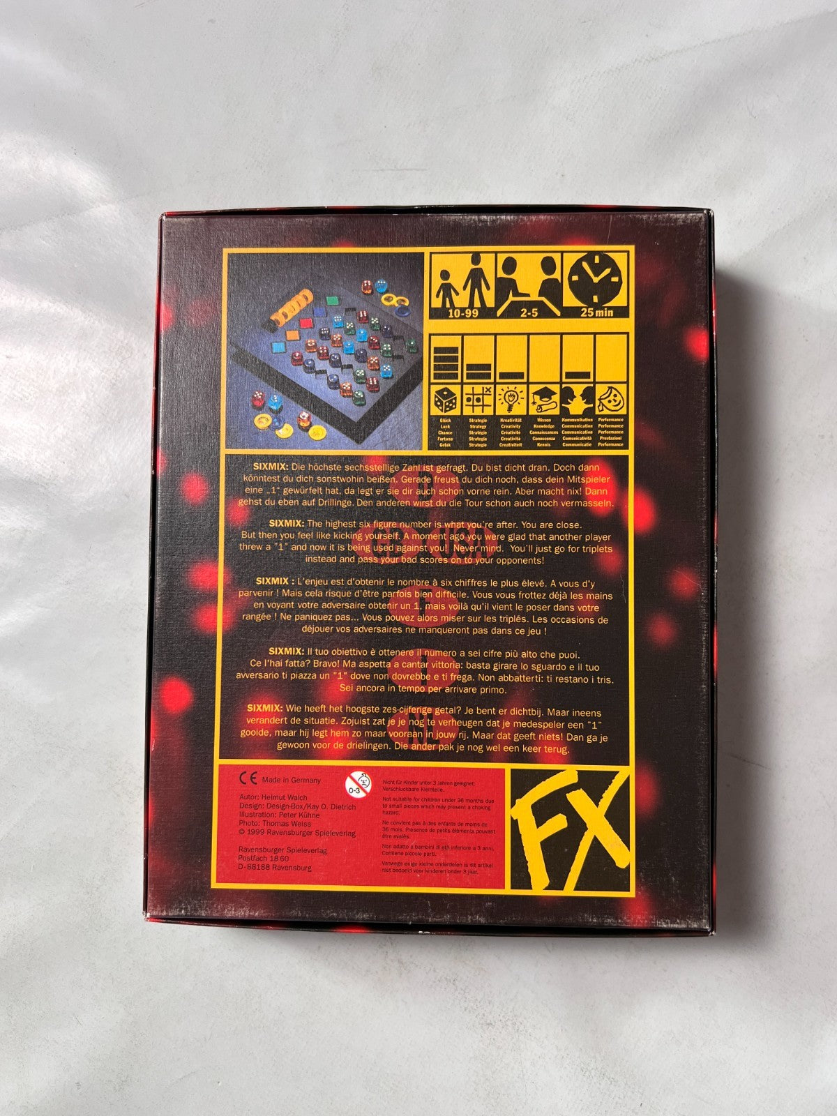 Sixmix FX Schmid Spiele Spiel Gesellschaftsspiel Würfel  Unbespielt - Ansicht 9