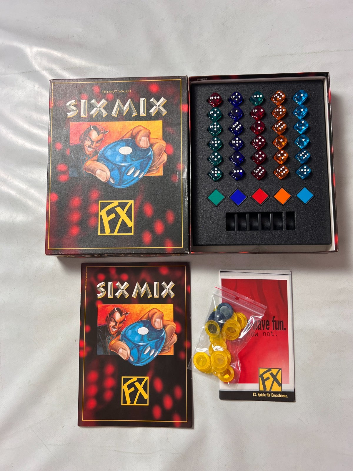 Sixmix FX Schmid Spiele Spiel Gesellschaftsspiel Würfel - Vollständig - Ansicht 2