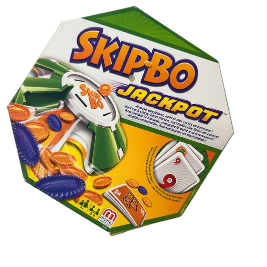 Skip Bo Jackpot Skipbo Gesellschaftsspiel Mattel Games 2013 – SKU A11449 – Gesellschaftsspiel gebraucht kaufen bei Brettspielimperium