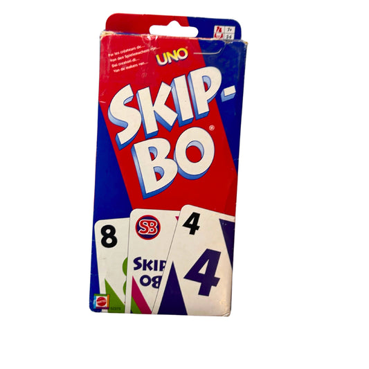 Skip Bo Kartenspiel Mattel blau rote Ausgabe 2003 – SKU A12572A – Kartenspiel gebraucht kaufen bei Brettspielimperium