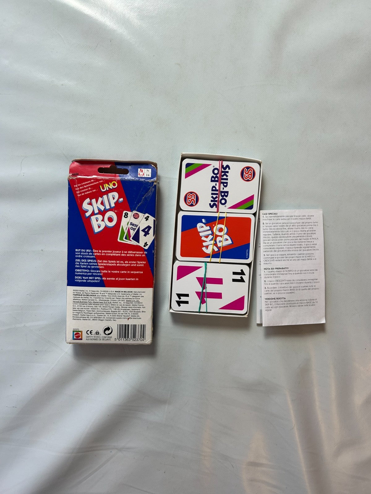 Skip Bo Kartenspiel Mattel blau rote Ausgabe 2003   vollständig - Ansicht 7