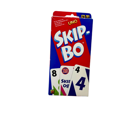 Skip-Bo - Mattel blau rote Ausgabe 2010 – SKU A6279 – Kartenspiel gebraucht kaufen bei Brettspielimperium