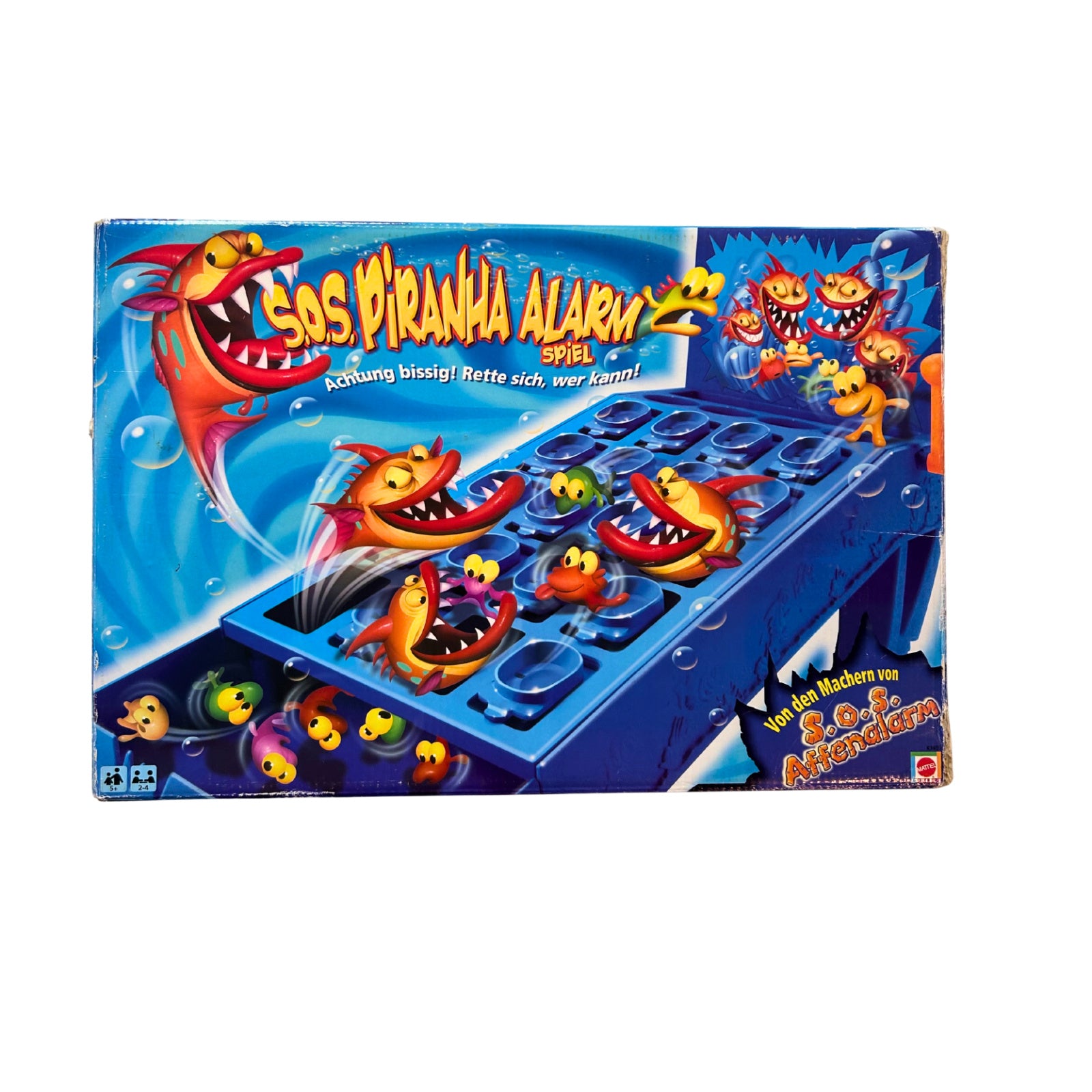 SOS Piranha Alarm - Mattel - Kinderspiel - ab 5 Jahre – SKU A11621 – Gesellschaftsspiel gebraucht kaufen bei Brettspielimperium