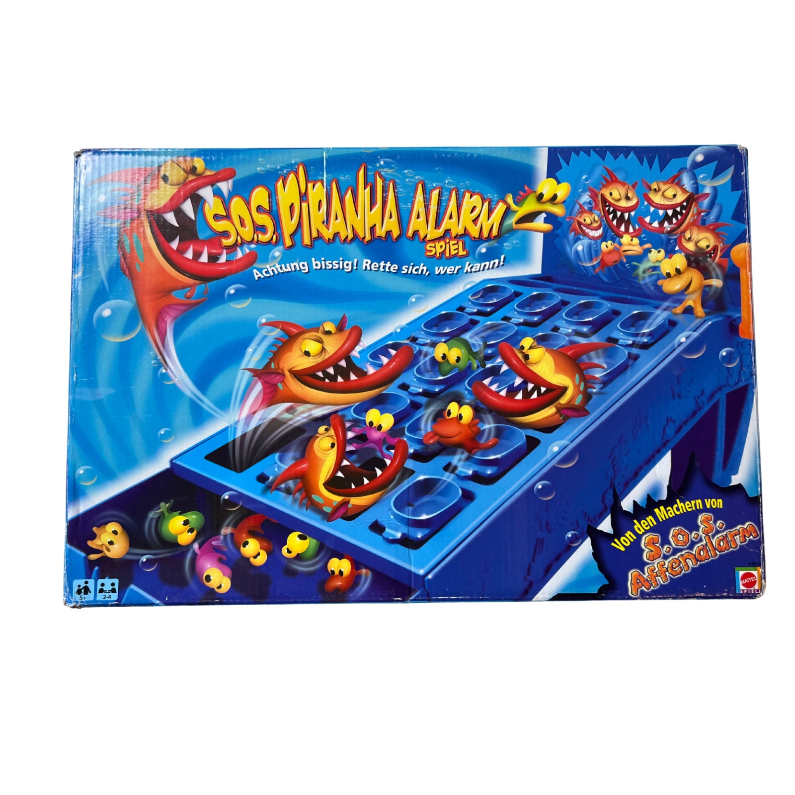 SOS Piranha Alarm - Mattel - Kinderspiel - ab 5 Jahre – SKU A11933 – Gesellschaftsspiel gebraucht kaufen bei Brettspielimperium