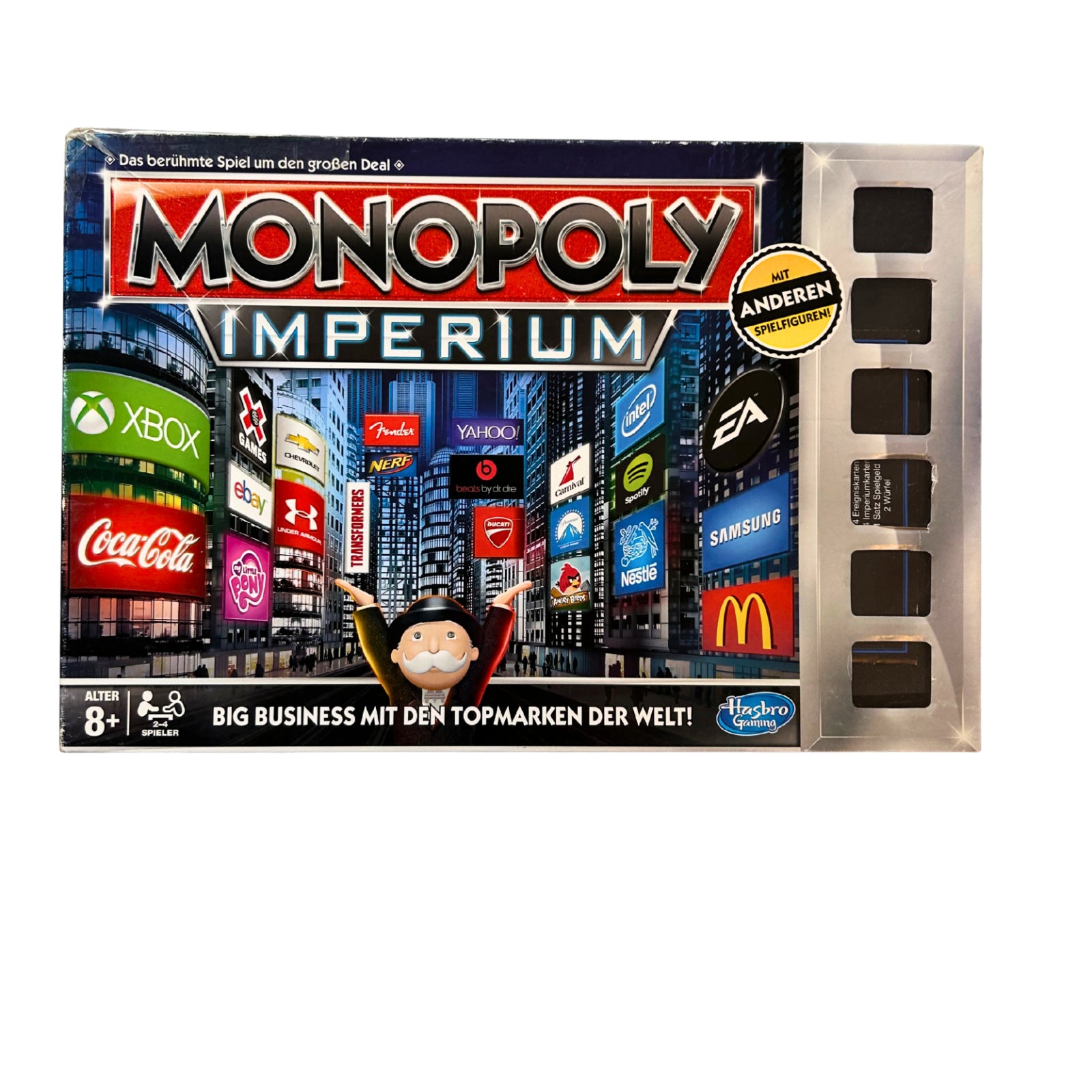 Spiel Monopoly Imperium silber Topmarken DER WELT Hasbro- – SKU A12368 – Gesellschaftsspiel gebraucht kaufen bei Brettspielimperium