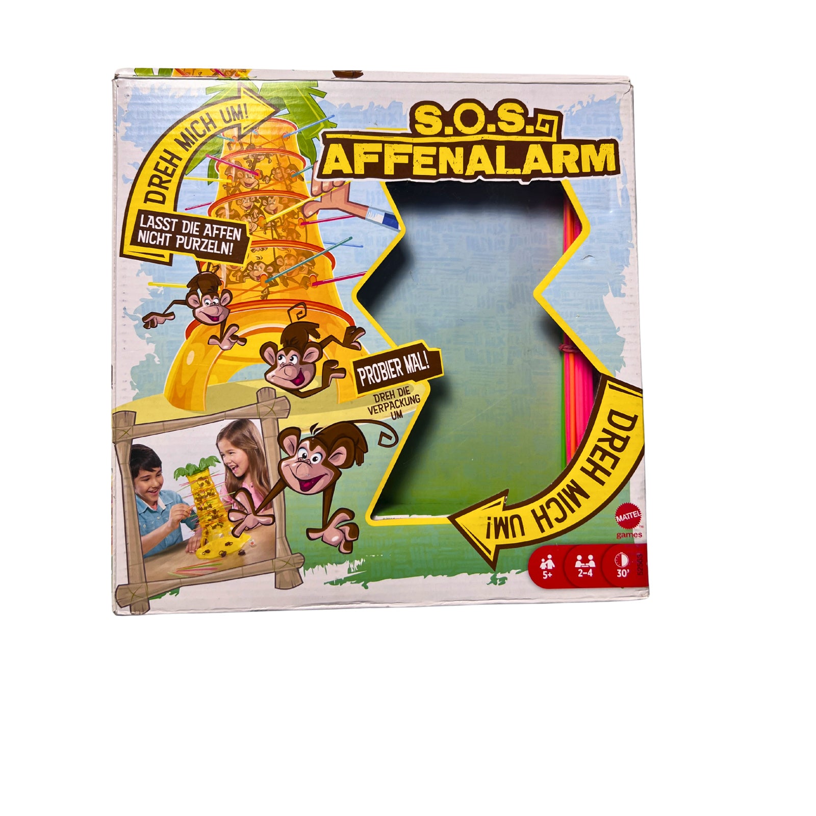 Spiel, S.O.S Affenalarm - Mattel Games – SKU A8156 – Gesellschaftsspiel gebraucht kaufen bei Brettspielimperium