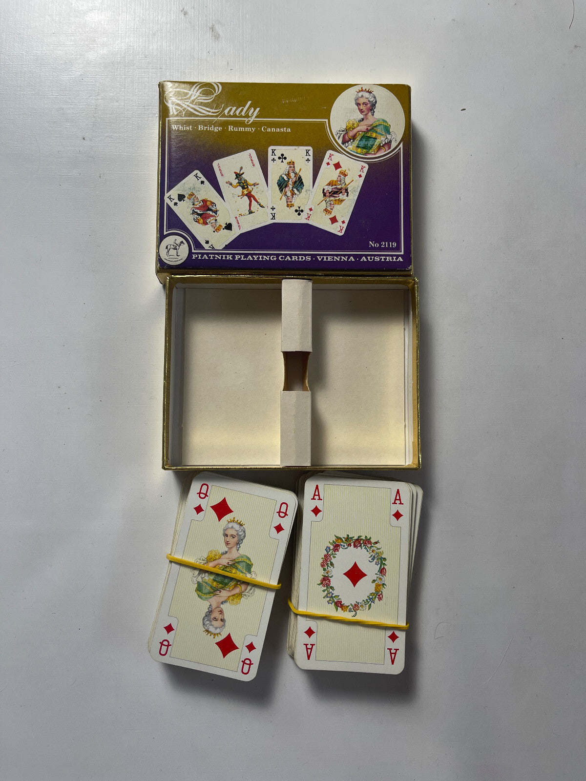 Spielkarten  Lady  Piatnik 2119 Österreich Kartenspiel - Vollständig - Ansicht 2