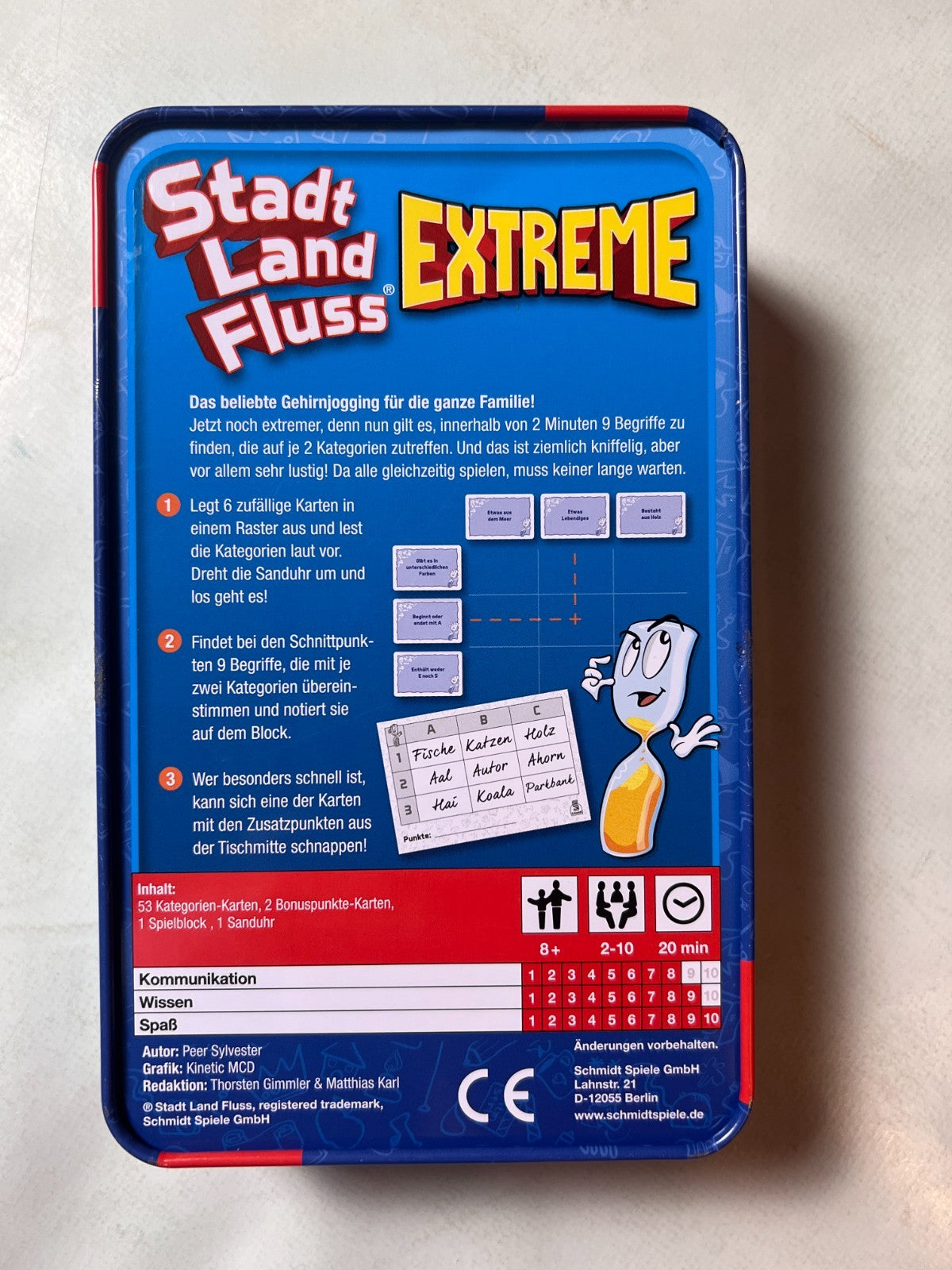 Stadt Land Fluss Extreme Kartenspiel – Metalldose - Volständig - Ansicht 9