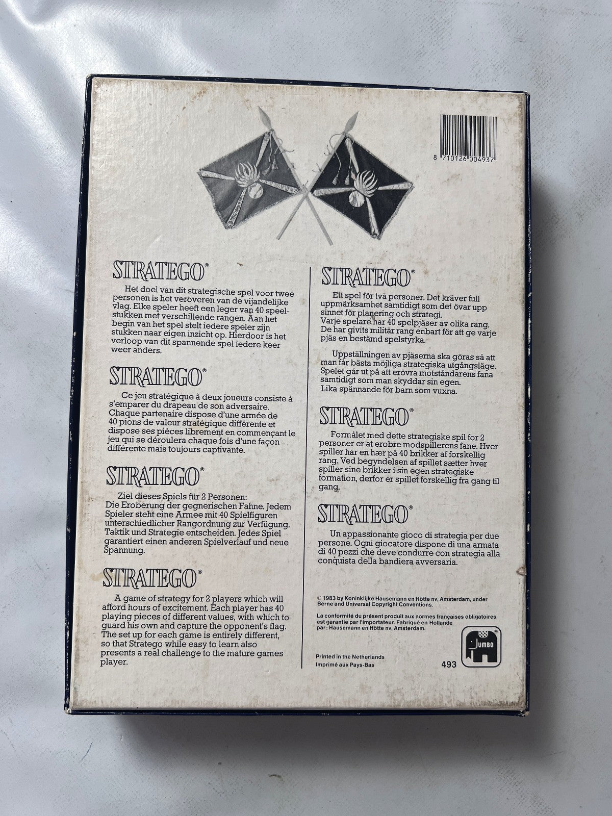 Stratego Compact Strategiespiel Jumbo Spiel Nr. 493.  Vollständig - Ansicht 2