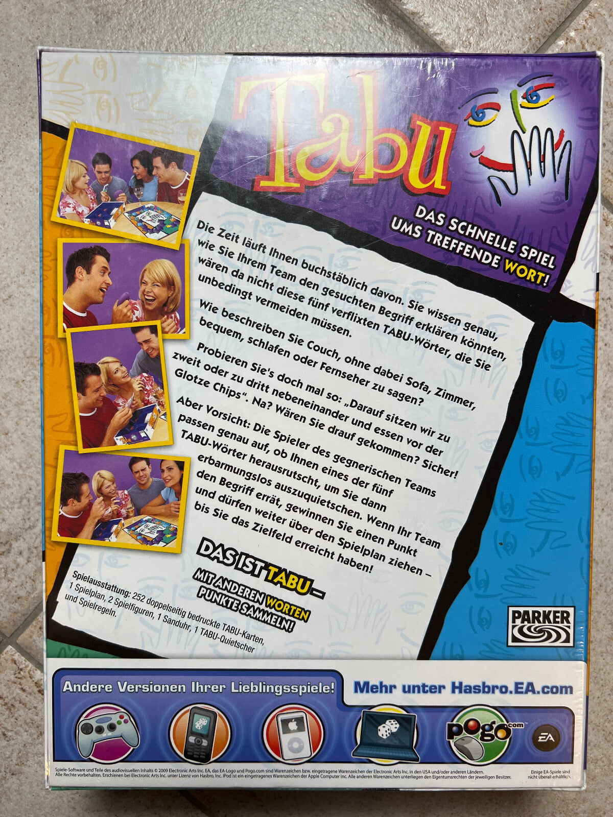 Tabu Edition Parker 2009 Gesellschaftsspiel Brettspiel Spiel - NEU IN FOLIE - Ansicht 3