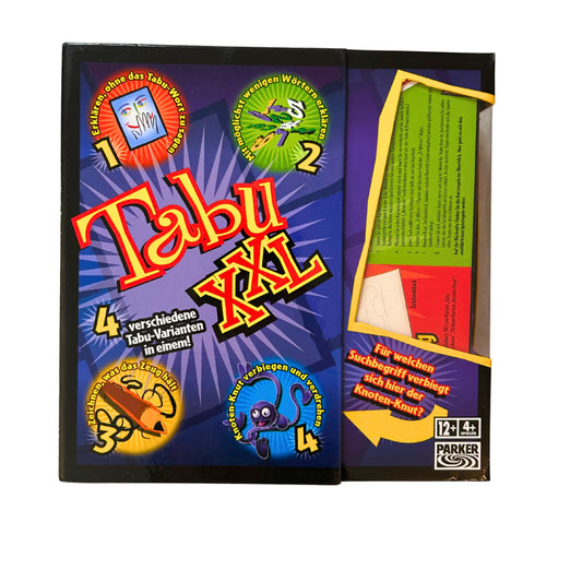 TABU XXL -Parker 4 verschiedene Tabu-Varianten – SKU A12538 – Gesellschaftsspiel gebraucht kaufen bei Brettspielimperium