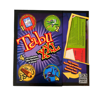 TABU XXL -Parker 4 verschiedene Tabu-Varianten – SKU A12595 – Gesellschaftsspiel gebraucht kaufen bei Brettspielimperium