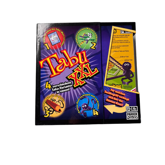 TABU XXL -Parker 4 verschiedene Tabu-Varianten – SKU A12724 – Gesellschaftsspiel gebraucht kaufen bei Brettspielimperium