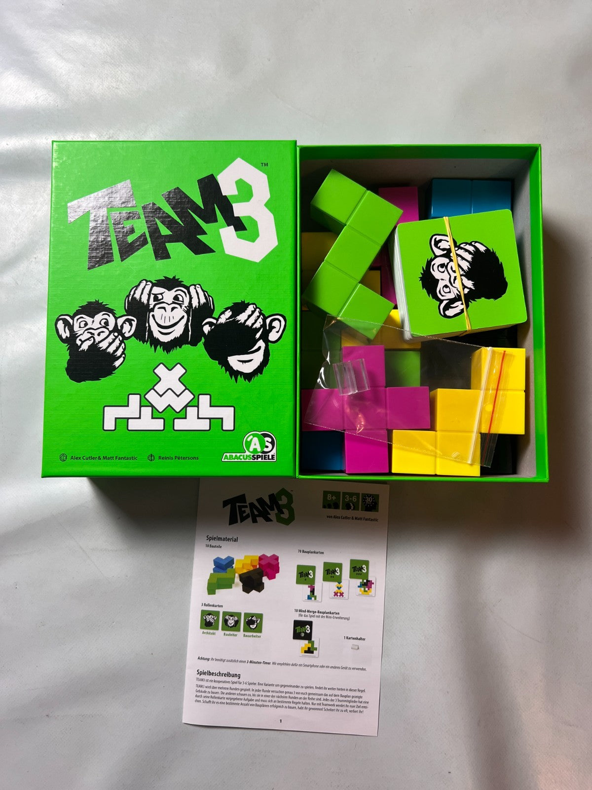Team3 Grün -  Brettspiel - Abacus Spiele Verlag - Vollständig - Ansicht 2