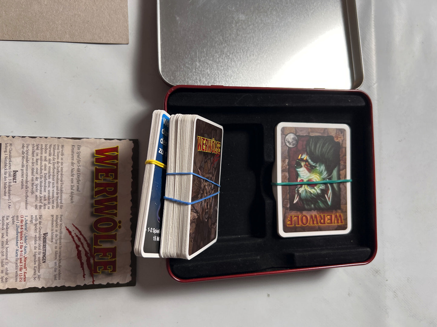 Ted Alspach Pegasus Spiele Werwölfe Kartenspiel Blechbox 2010 - Vollständig - Ansicht 3