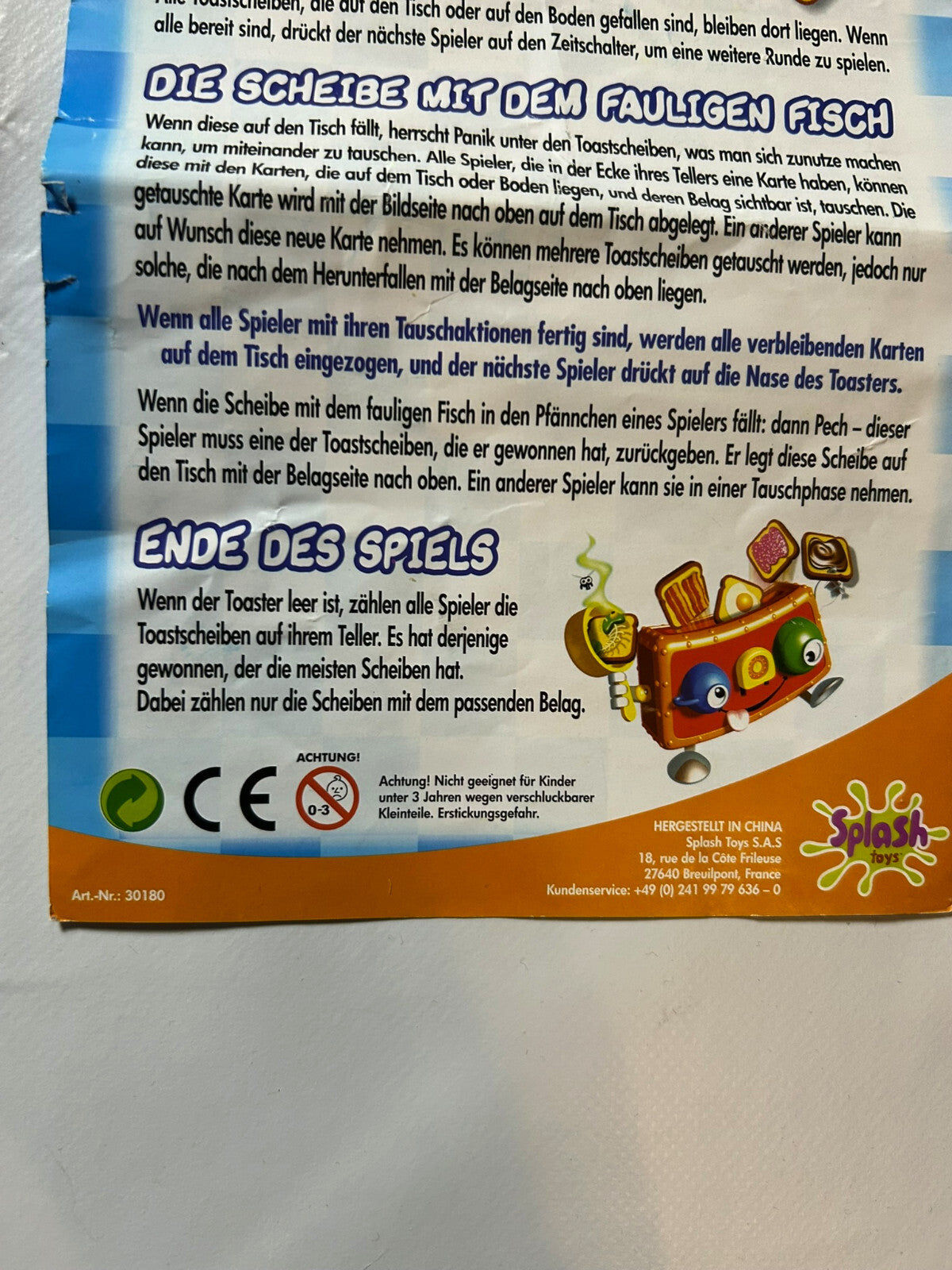 Tobi Toaster Reaktions-Spiel von Splash Toys Kinderspiel - Vollständig - Ansicht 8