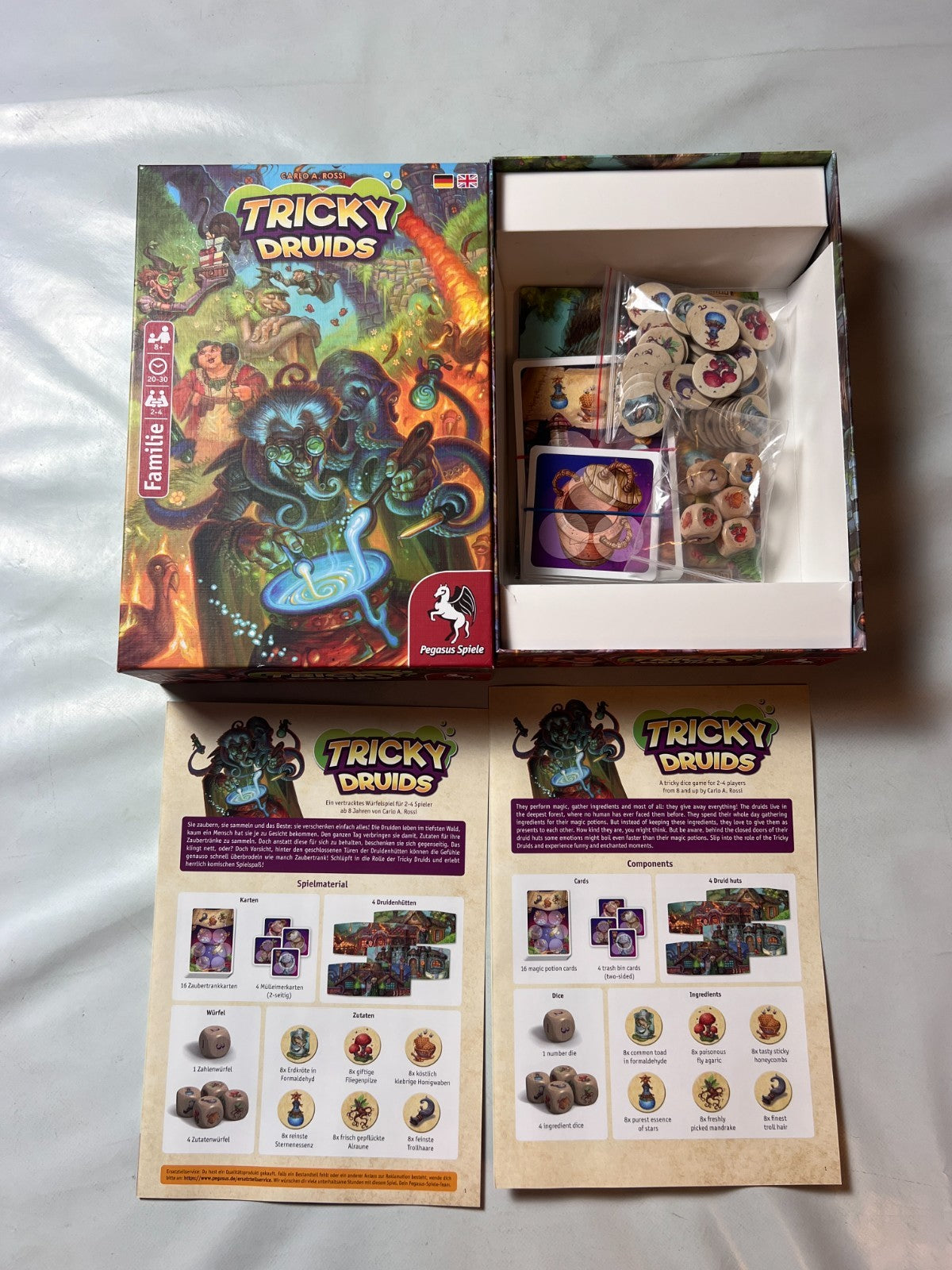 TRICKY DRUIDS Brettspiel - Gesellschaftsspiel Pegasus - Vollständig - Ansicht 2
