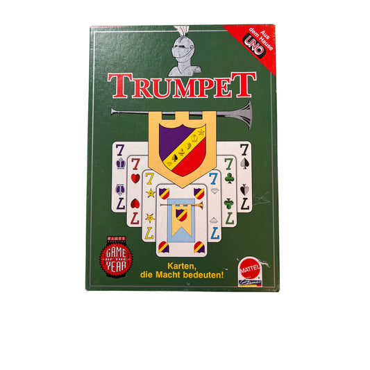 Trumpet Karten die Macht bedeuten Mattel Brettspiel – SKU A13936 – Kartenspiel gebraucht kaufen bei Brettspielimperium