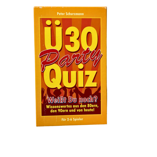 Ü-30 Party Quiz Kartenspiel – SKU A10573 – Kartenspiel gebraucht kaufen bei Brettspielimperium