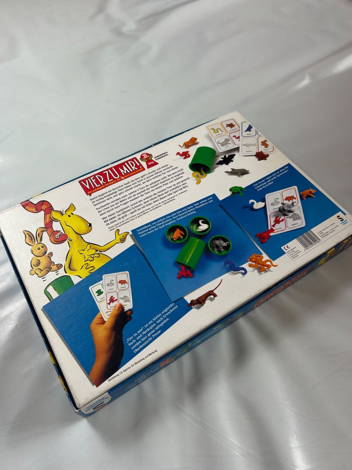 Vier Zu Mir! Brettspiel 90er Kinderspiel ASS 1996 Tierfiguren -Vollständig Retro - Ansicht 13