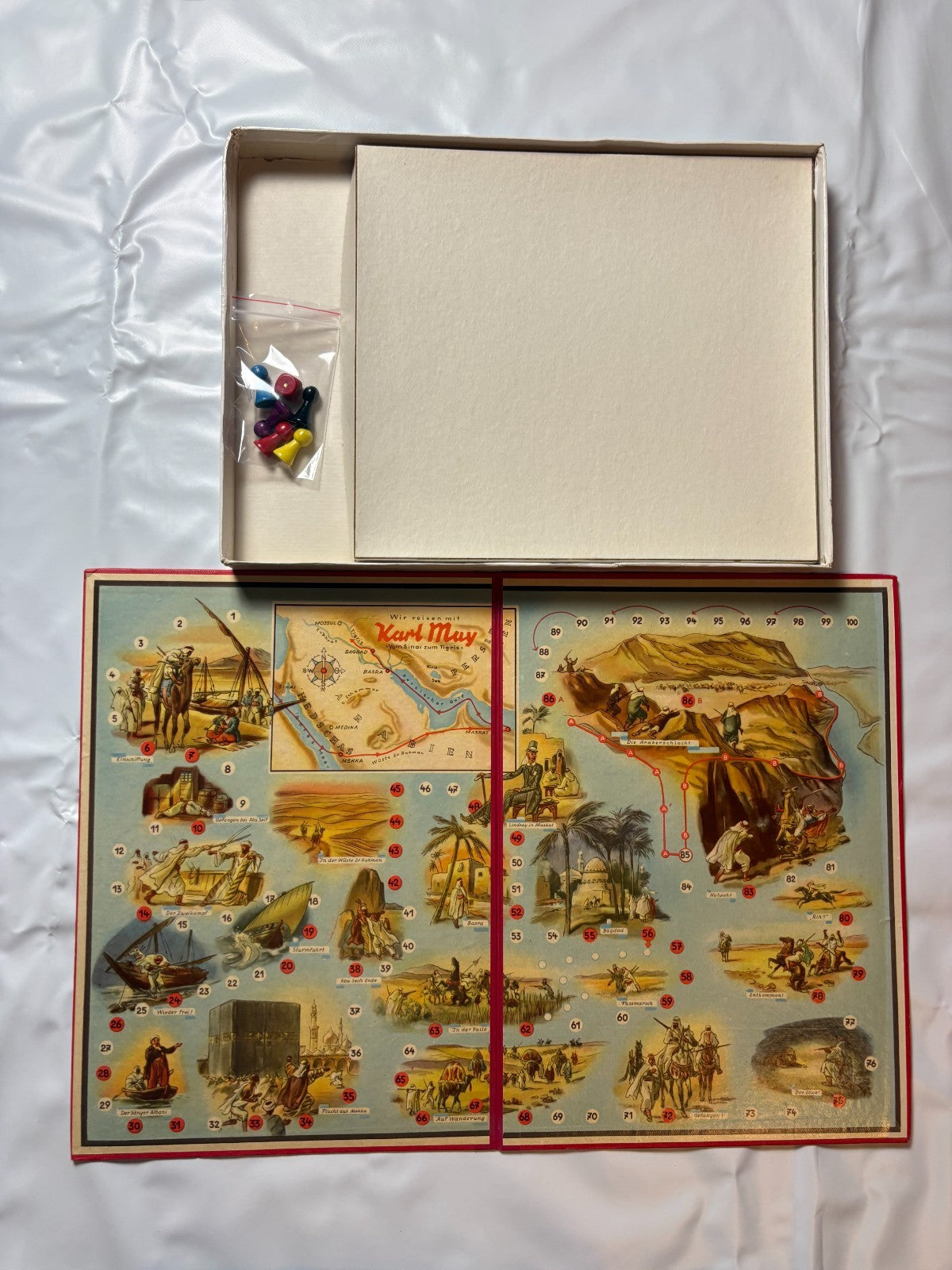 Vintage Wir reisen mit Karl May Vom Sinai zum Tigris Schmidt Spiele Holzfiguren - Ansicht 8