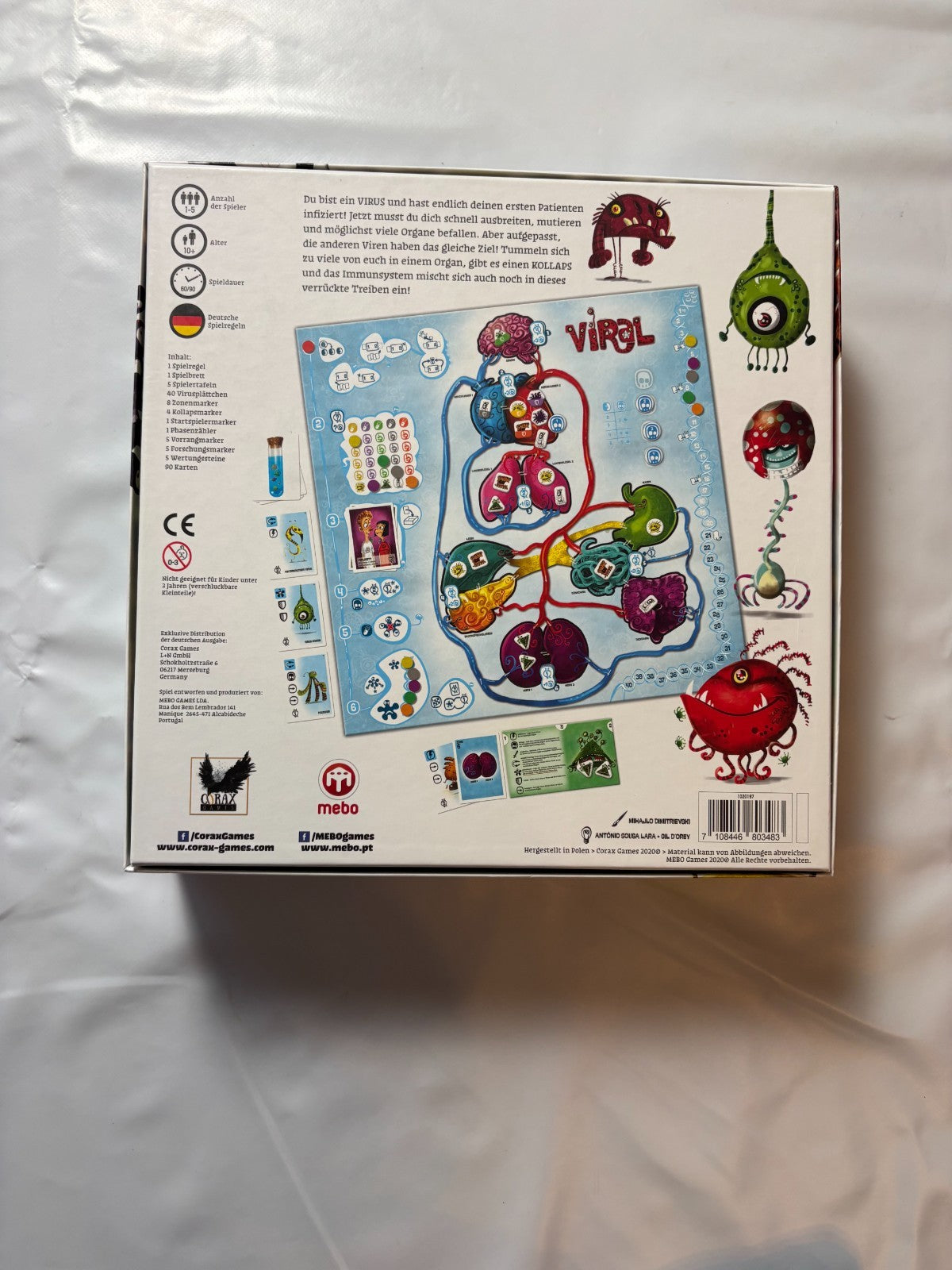 Viral - Corax Games Brettspiel - Vollständig - Ansicht 10