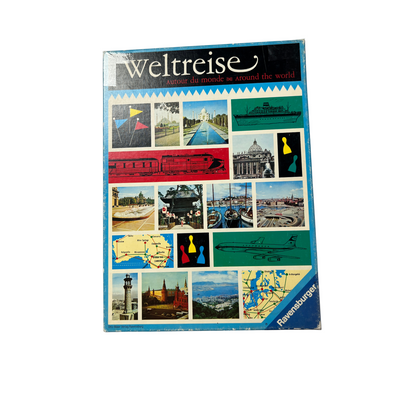 Weltreise Ravensburger 1968 60er Vintage Gesellschaftsspiel  Vollständig - Ansicht 1