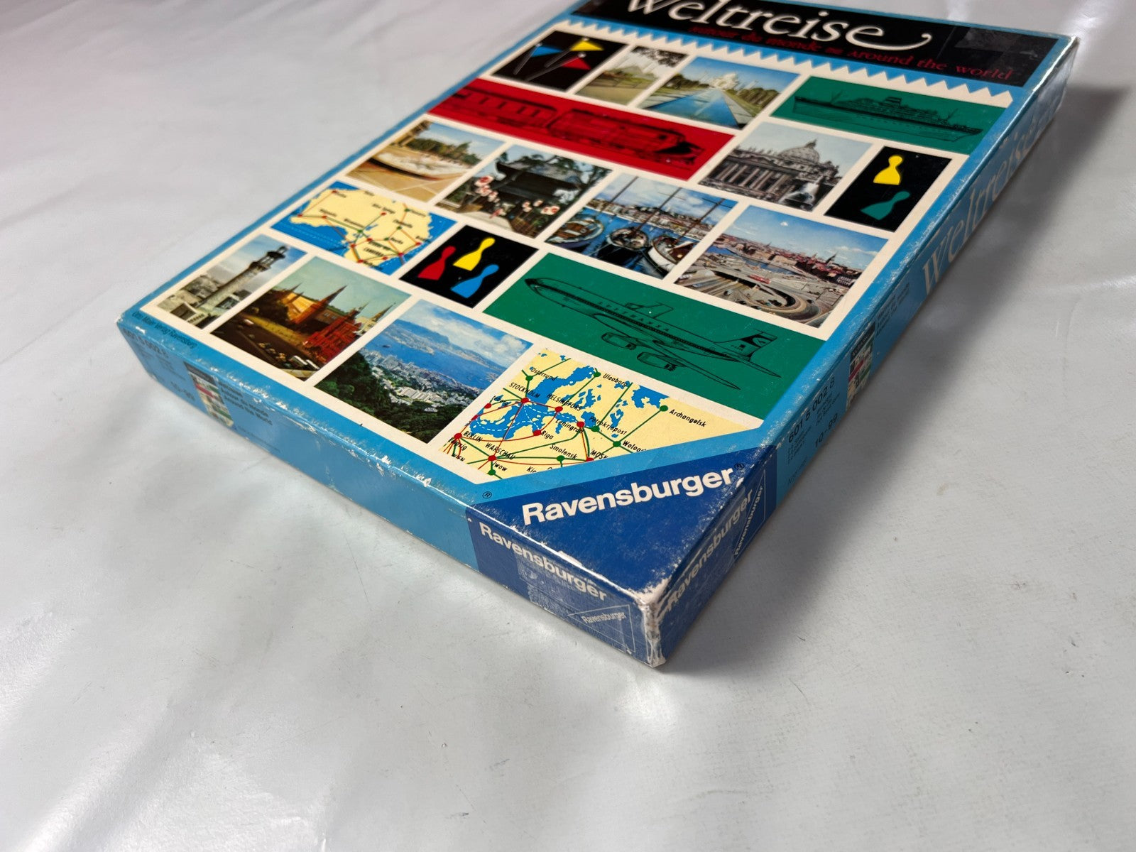 Weltreise Ravensburger 1968 60er Vintage Gesellschaftsspiel  Vollständig - Ansicht 8