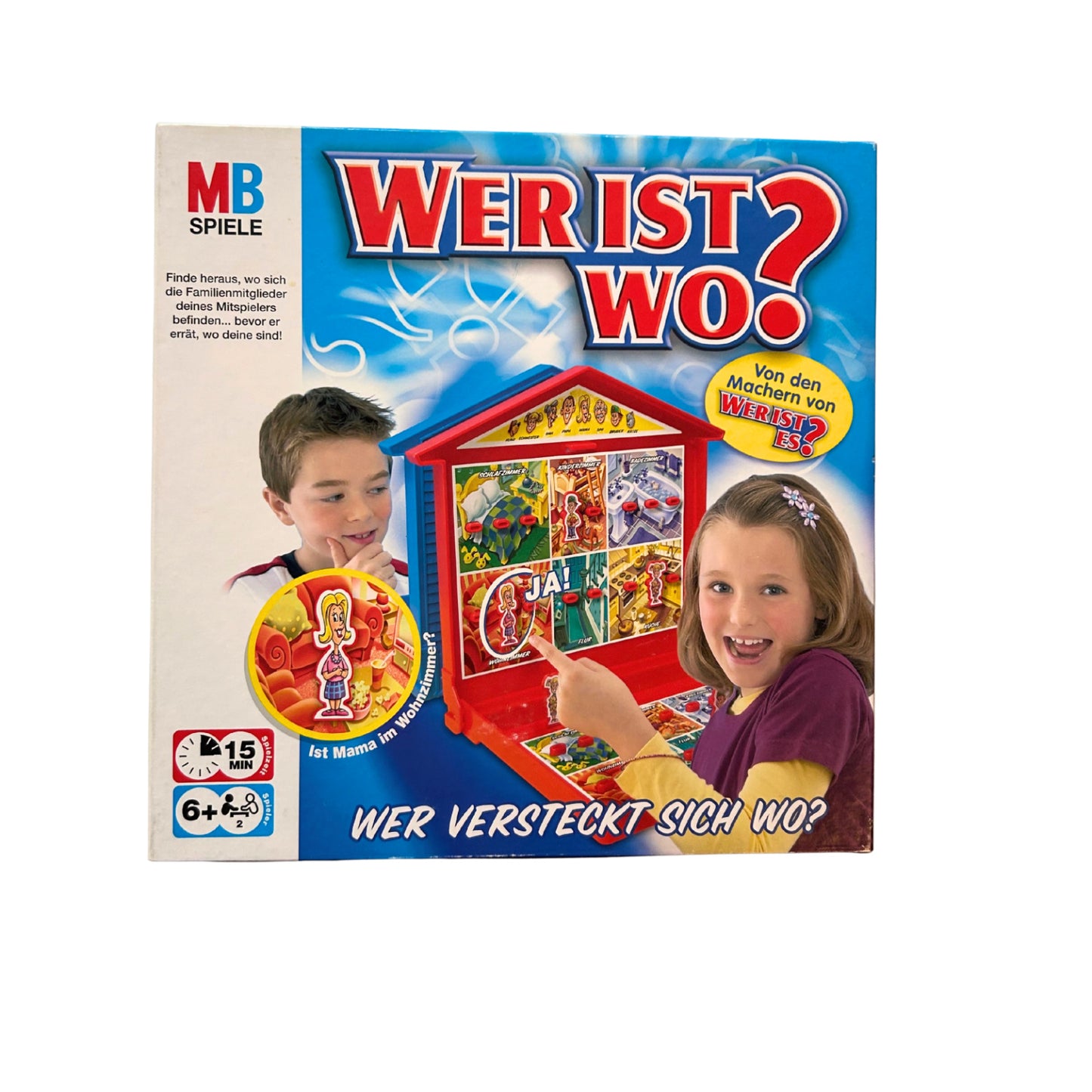 Wer ist Wo? Wer versteckt sich wo - MB Spiele 2005 – SKU A11679 – Gesellschaftsspiel gebraucht kaufen bei Brettspielimperium