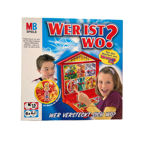 Wer ist Wo? Wer versteckt sich wo - MB Spiele 2005 – SKU A11679 – Gesellschaftsspiel gebraucht kaufen bei Brettspielimperium