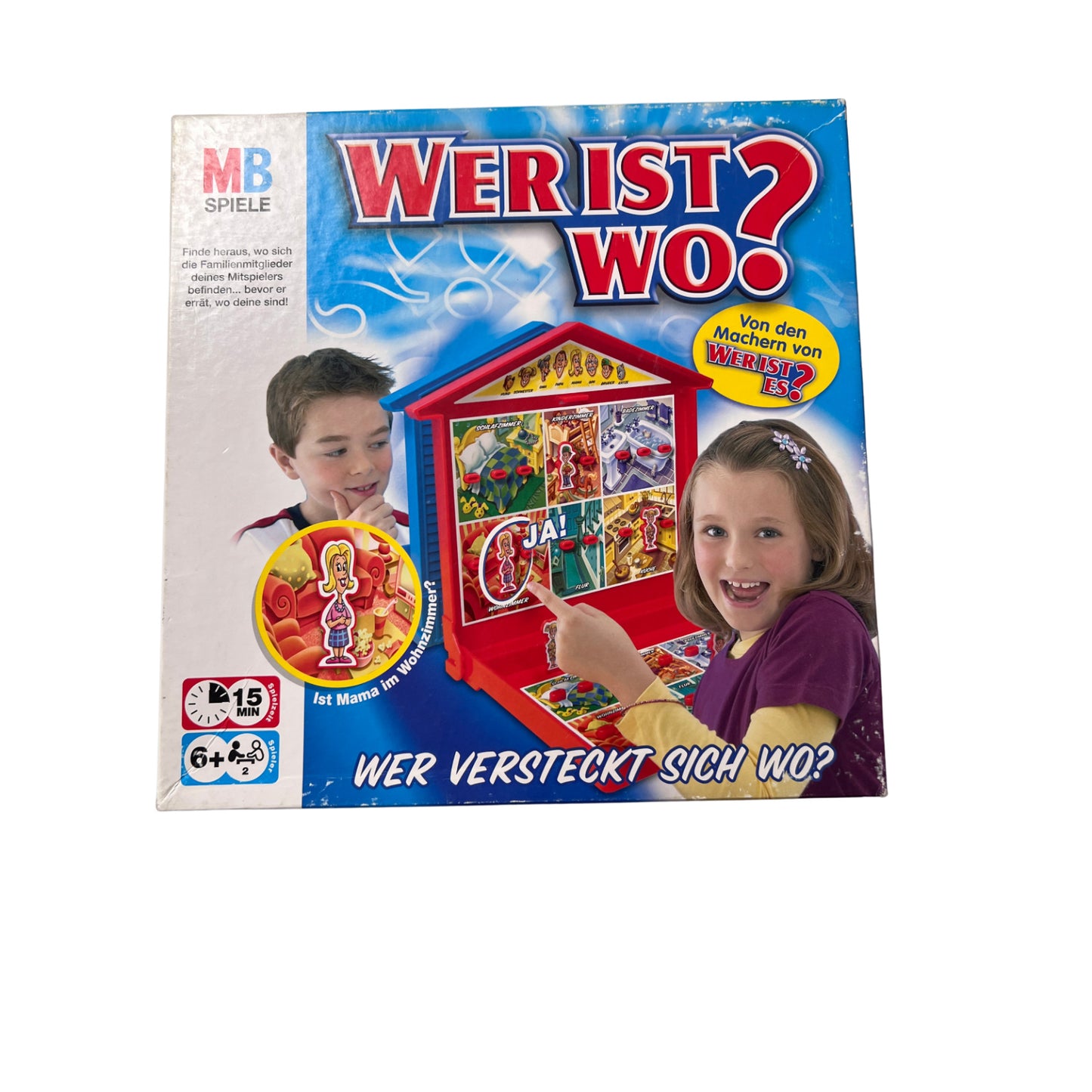 Wer ist Wo? Wer versteckt sich wo - MB Spiele 2005 – SKU A13347 – Gesellschaftsspiel gebraucht kaufen bei Brettspielimperium