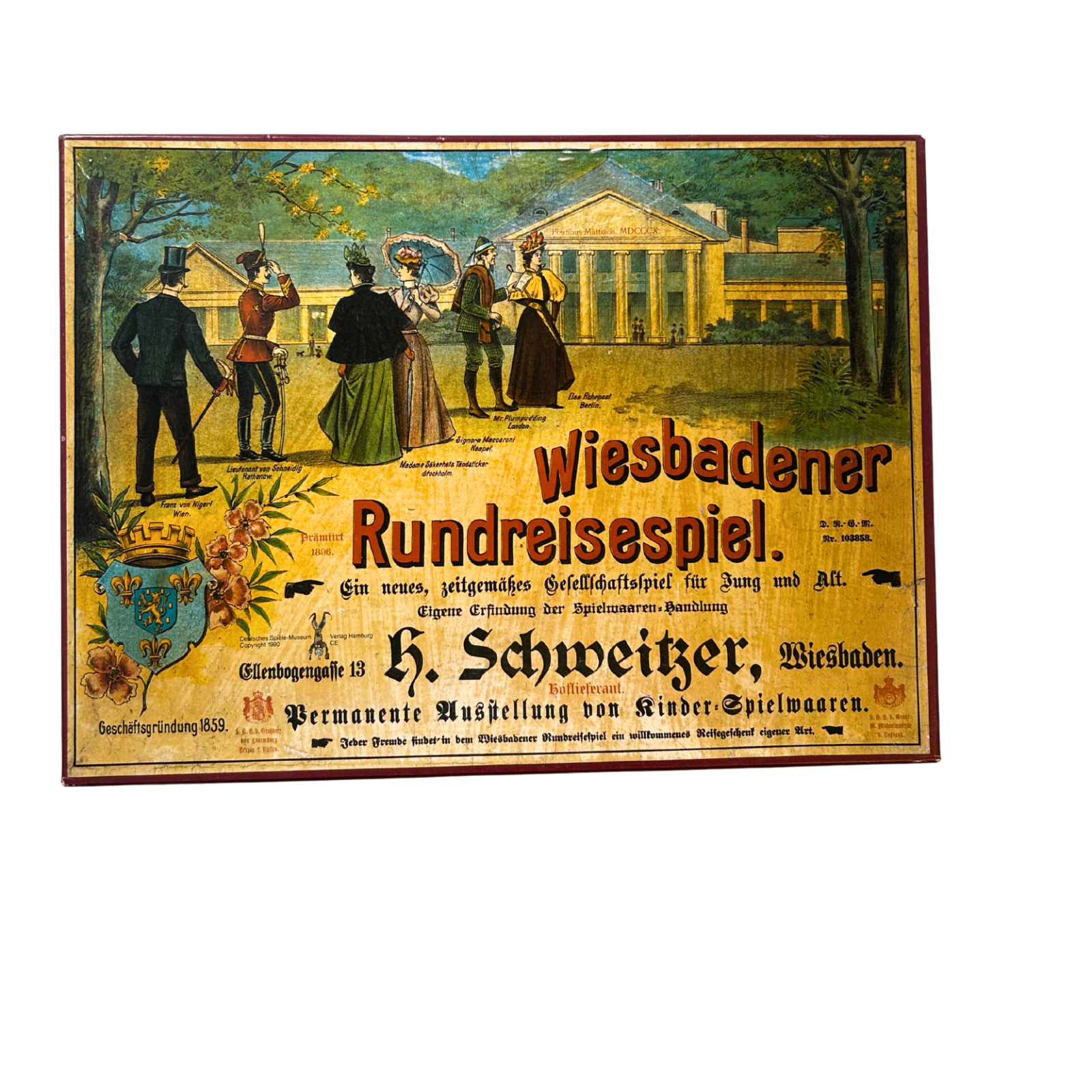 Wiesbadener Rundreisespiel Brettspiel Gesellschaftsspiel - Vollständig - Ansicht 1