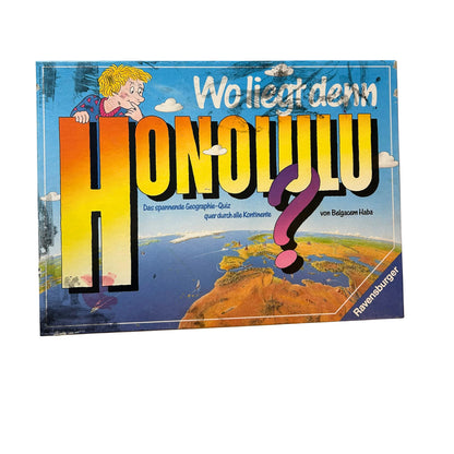 Wo liegt denn Honolulu? Ravensburger Gesellschaftsspiel Karton verschmutzt – SKU A10667 – Gesellschaftsspiel gebraucht kaufen bei Brettspielimperium