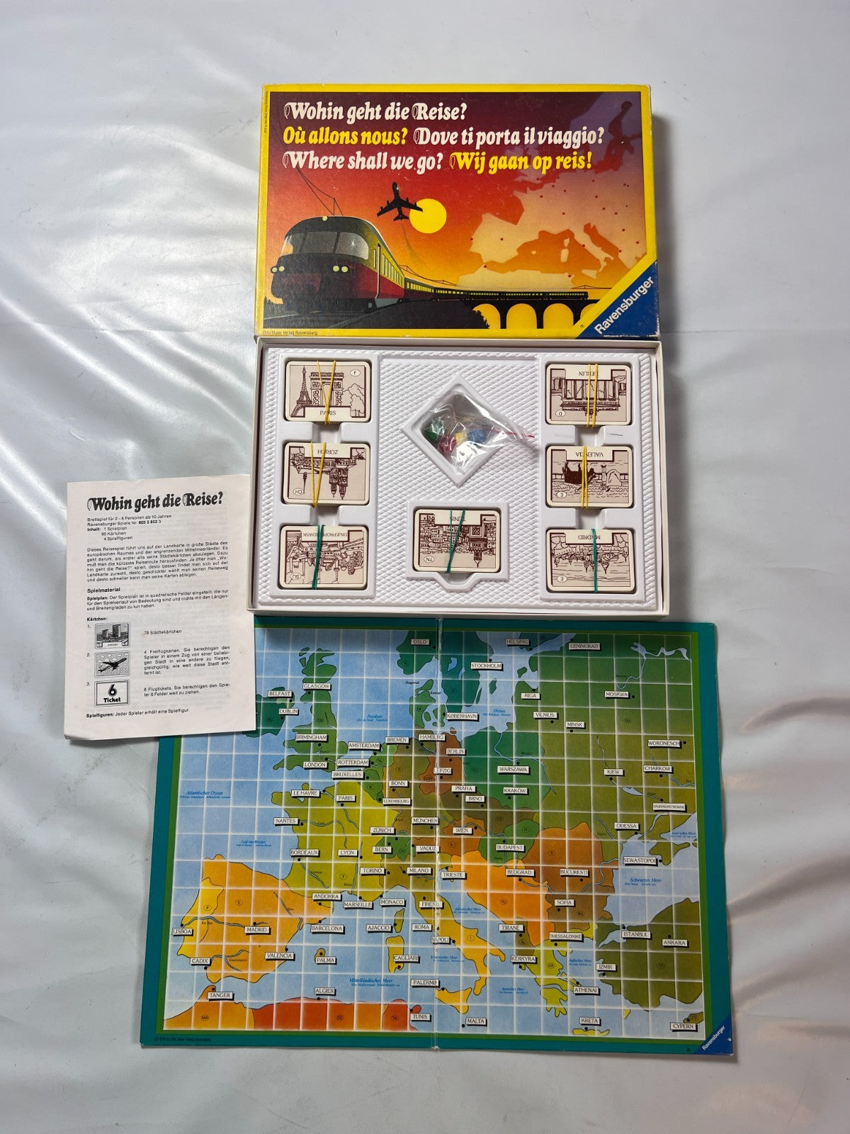Wohin geht die Reise? Ravensburger 1976 Brettspiel - Vollständig - Ansicht 3