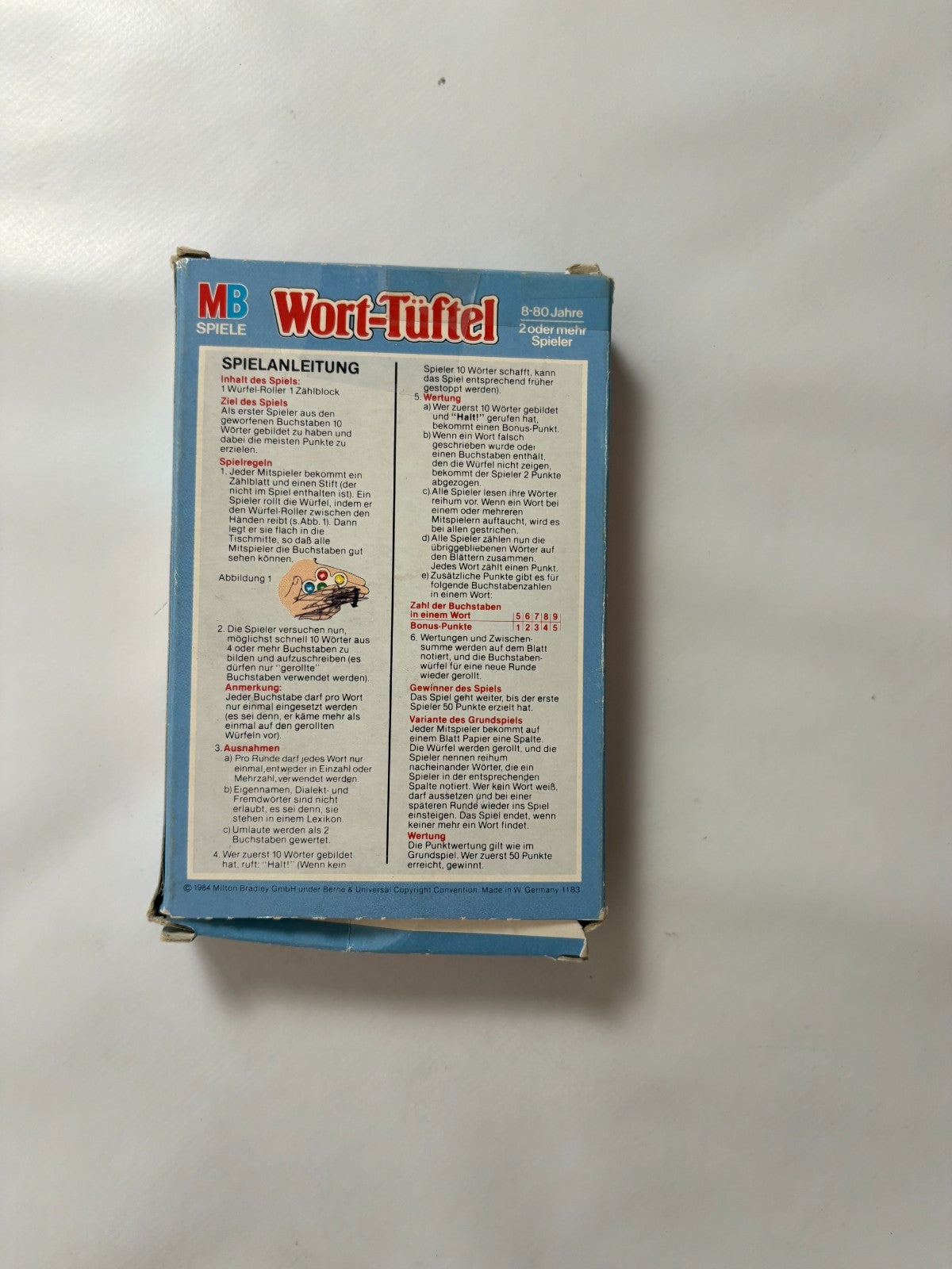 Wort Tüftel Parker Hasbro MB 1984 Reise Vollständig - Ansicht 5